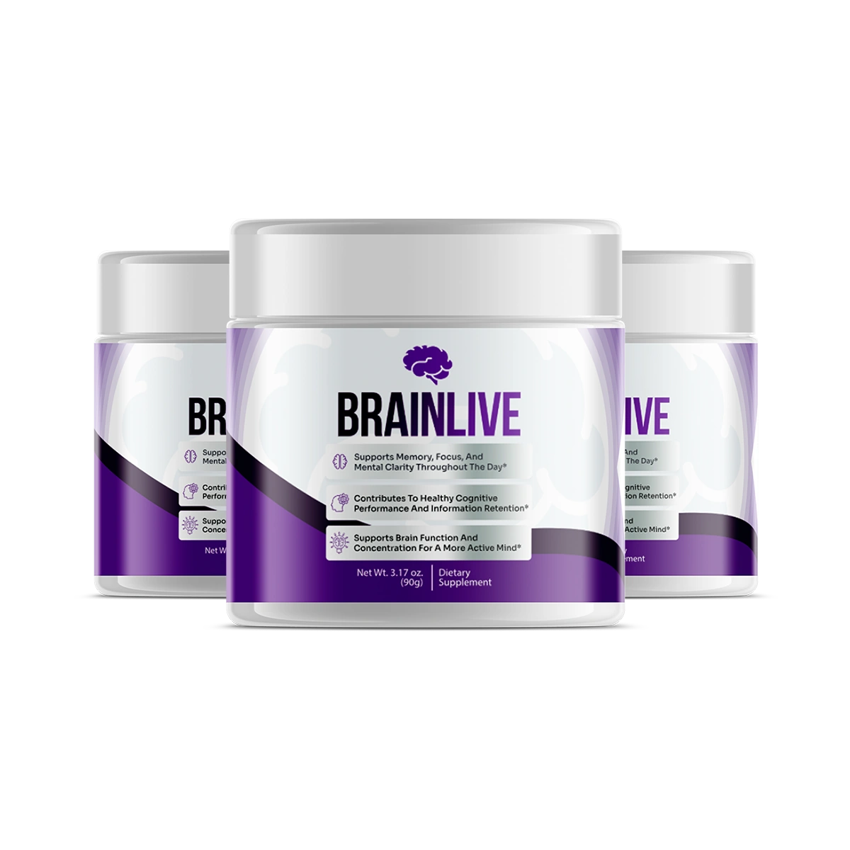 BrainLive  Natural Brain Health and Memory Support Supplement
